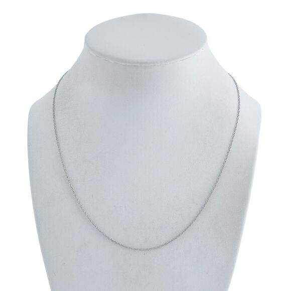 Vintage India d Sterling Silver 925 1.1mm Rope Chain Necklace 18" - Picture 1 of 3